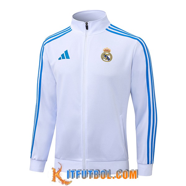 Chaquetas Futbol Real Madrid Blanco/Azul 2025/2026