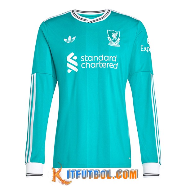 Nueva Camisetas De Futbol FC Liverpool Tercera Manga Largas 2025/2026