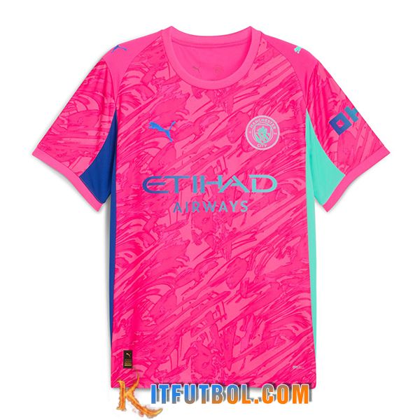 Camisetas De Futbol Manchester City Portero Rosa 2025/2026