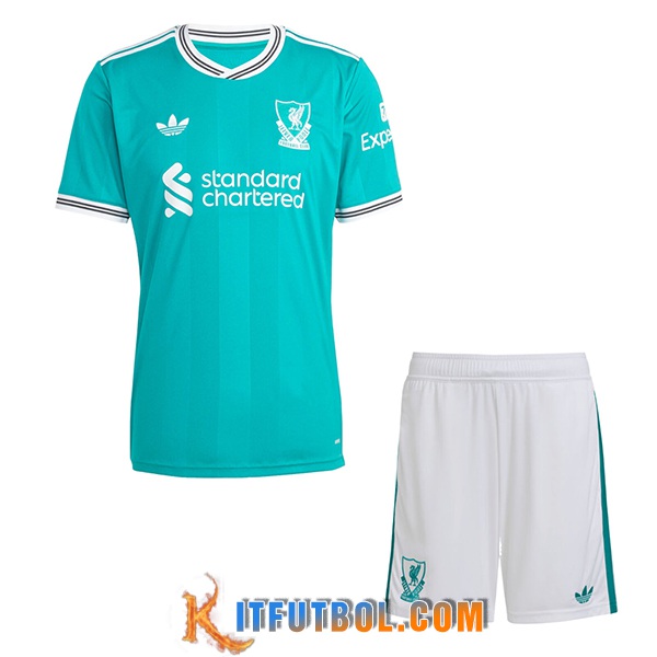 Nueva Camisetas De Futbol FC Liverpool Ninos Tercera 2025/2026