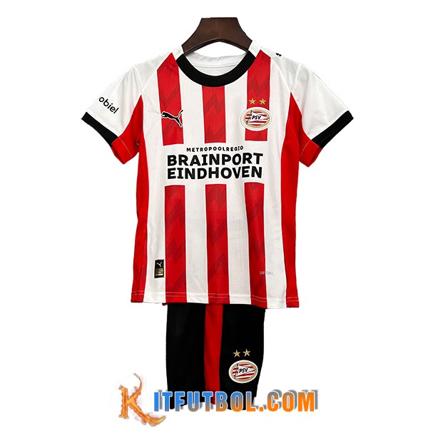 Nueva Camisetas De Futbol PSV Eindhoven Ninos Primera 2025/2026
