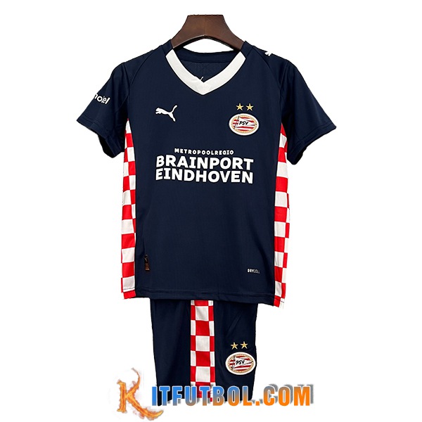 Nueva Camisetas De Futbol PSV Eindhoven Ninos Segunda 2025/2026