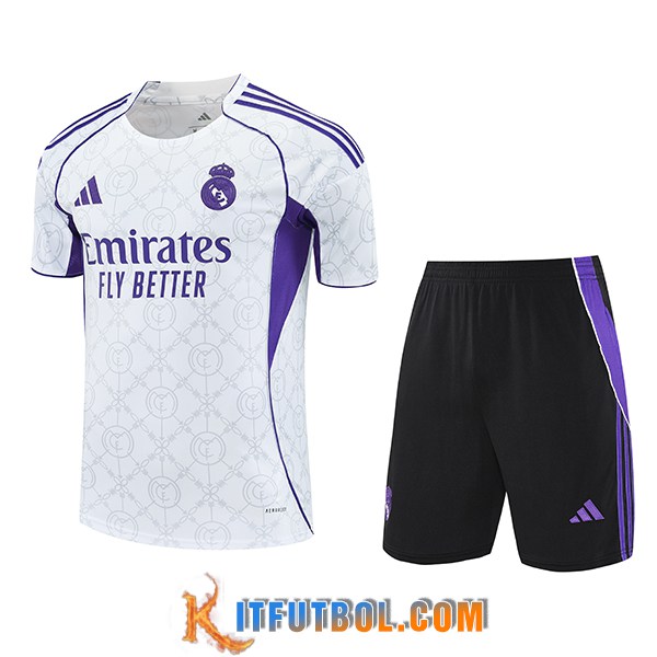 Camiseta Entrenamiento Real Madrid Blanco/Violeta 2025/2026 -02