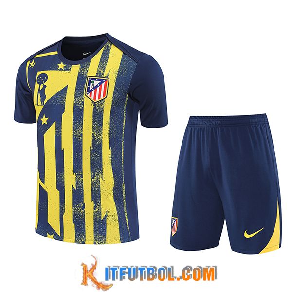 Camiseta Entrenamiento Atletico Madrid Azul/Amarillo 2025/2026 -02