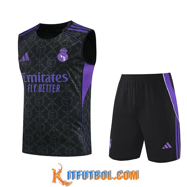 Camiseta Entrenamiento sin mangas Real Madrid Negro/Violeta 2025/2026