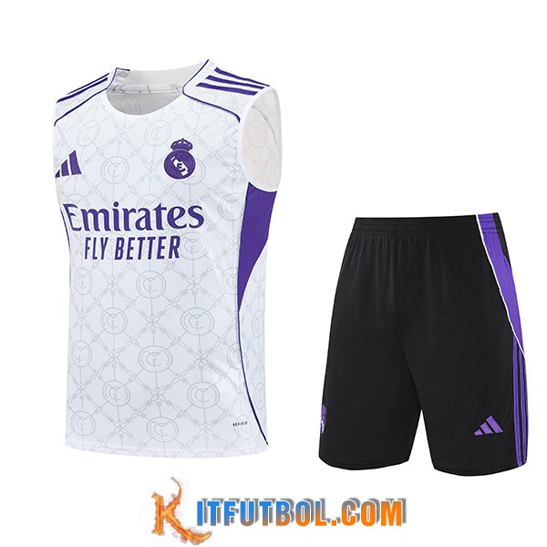 Camiseta Entrenamiento sin mangas Real Madrid Blanco/Violeta 2025/2026 -02