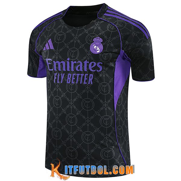 Camiseta Entrenamiento Real Madrid Negro/Violeta 2025/2026