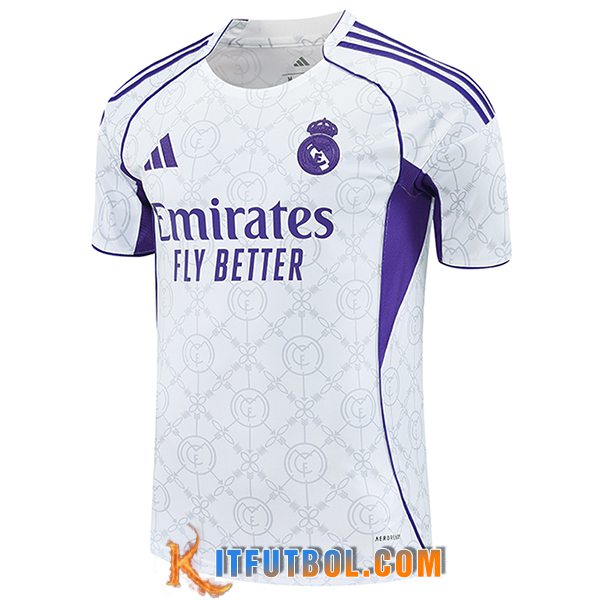 Camiseta Entrenamiento Real Madrid Blanco/Violeta 2025/2026 -02