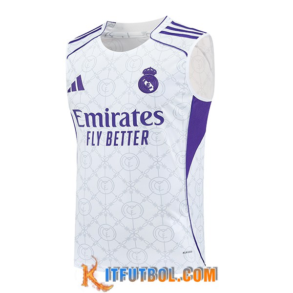 Chalecos De Futbol Real Madrid Blanco/Violeta 2025/2026 -02