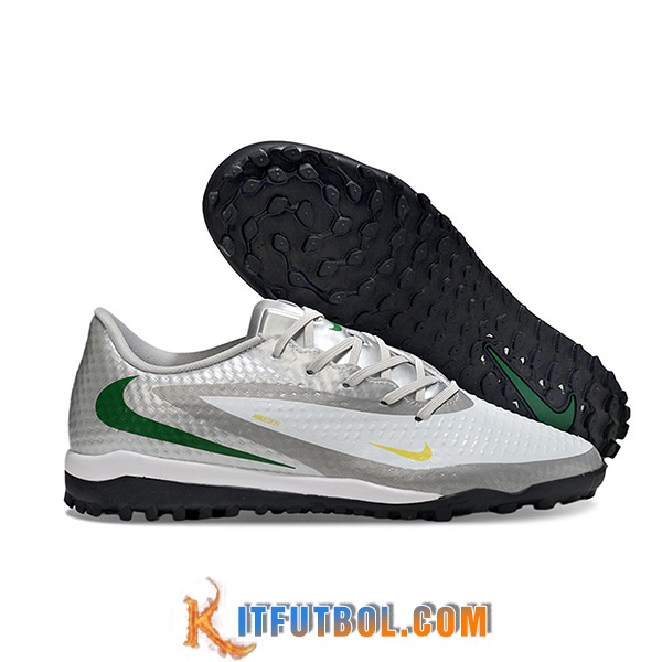 Nike Botas De Fútbol Phantom 6 Low Academy "Erling Haaland" Gris/Blanco/Verde