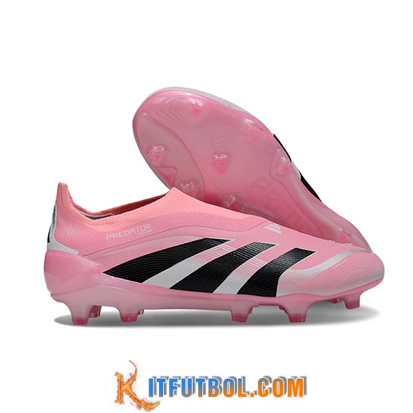 Adidas Botas De Fútbol 25 Predator Elite LL FG Rosa/Negro/Blanco