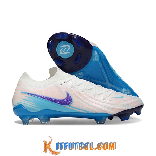 Nike Botas De Fútbol Phantom Luna Elite NU FG Blanco/Azul/Violeta