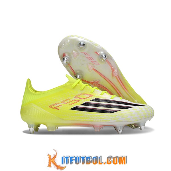 Adidas Botas De Fútbol F50 ELITE SG Amarillo/Negro/Blanco -02