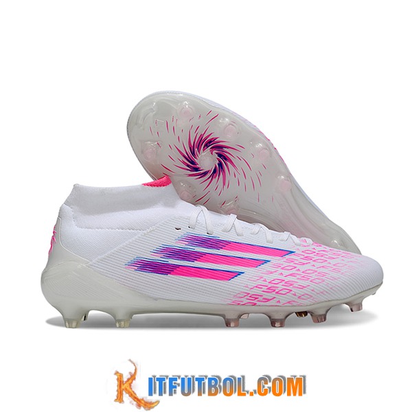 Adidas Botas De Fútbol F50 ELITE MID FG W Blanco/Rosa