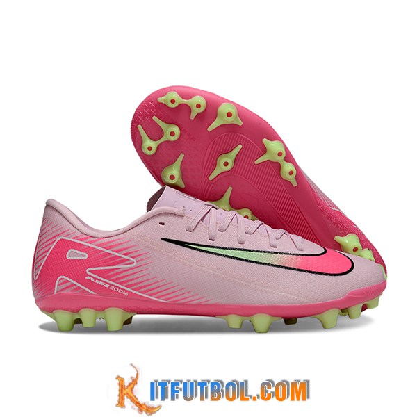 Nike Botas De Fútbol AIR ZOOM MERCURIAL VAPOR XVI ACADEMY X MBAPPE AG Rosa/Verde