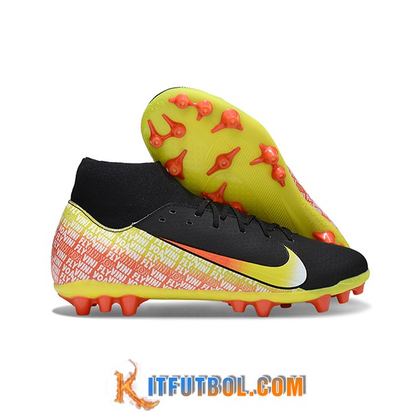 Nike Botas De Fútbol Mercurial Superfly 10 Academy Negro/Amarillo/Naranja