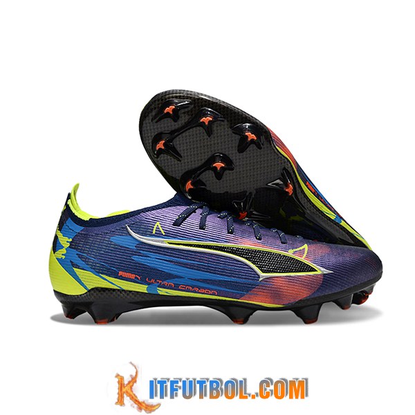 PUMA Botas De Fútbol ULTRA 5 FG Violeta/Azul/Verde