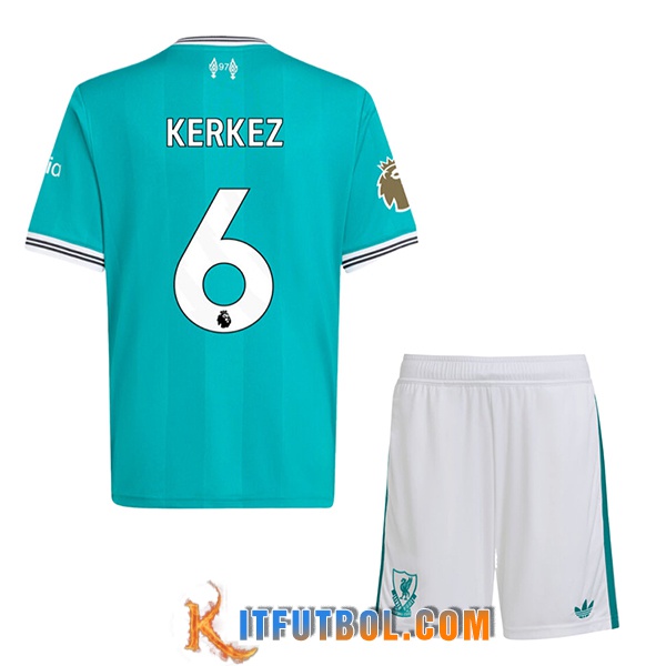 Camisetas De Futbol Liverpool (KERKEZ #6) Ninos 2025/2026 Tercera
