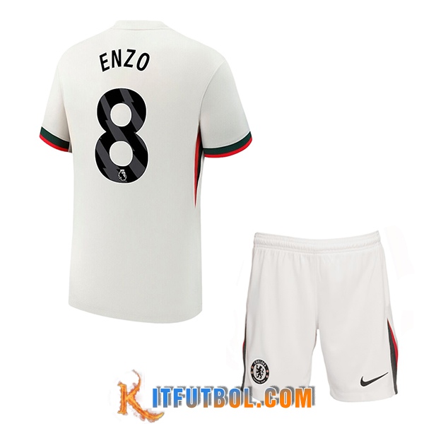 Camisetas De Futbol Chelsea (ENZO #8) Ninos 2025/2026 Segunda