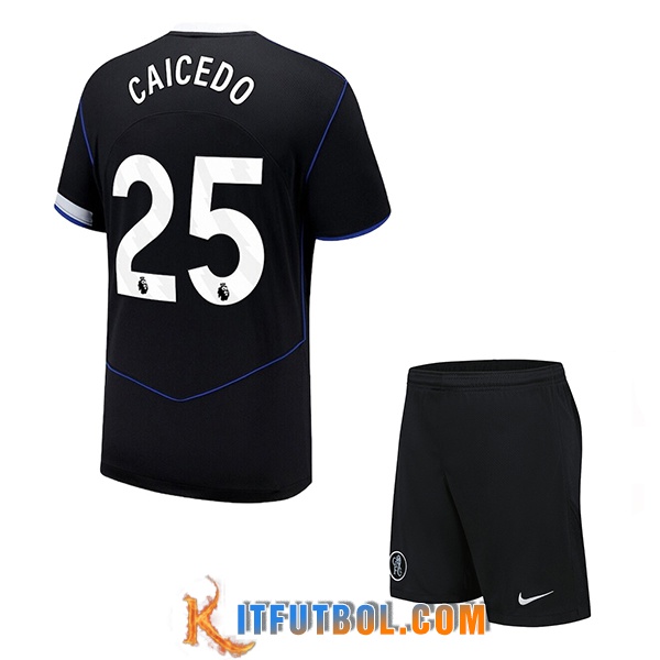 Camisetas De Futbol Chelsea (CAICEDO #25) Ninos 2025/2026 Tercera