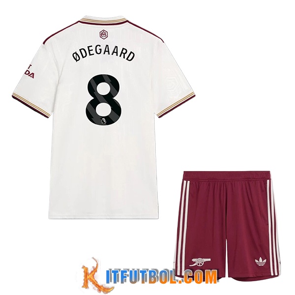 Camisetas De Futbol Arsenal (ØDEGAARD #8) Ninos 2025/2026 Tercera