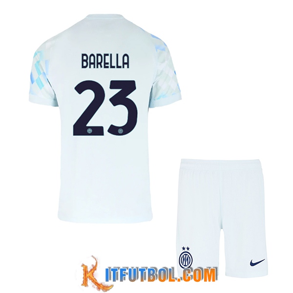 Camisetas De Futbol Inter Milan (BARELLA #23) Ninos 2025/2026 Segunda