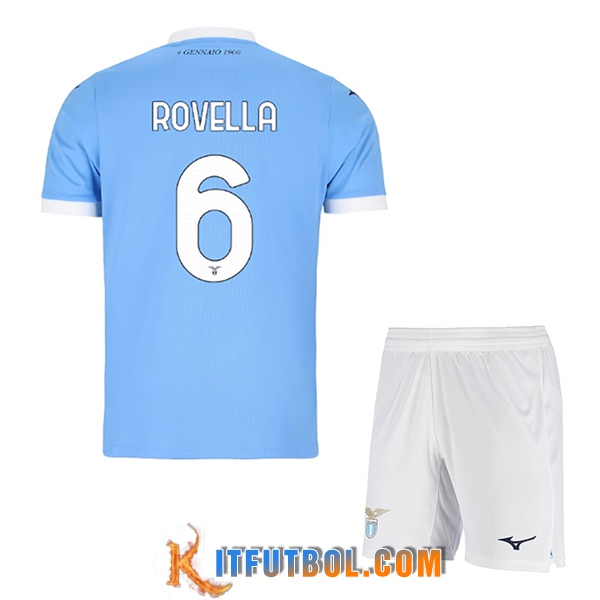 Camisetas De Futbol SS Lazio (ROVELLA #6) Ninos 2025/2026 Primera