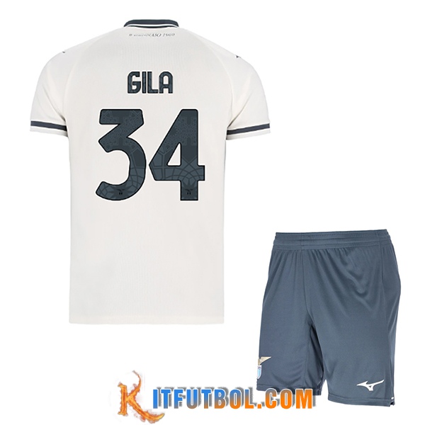 Camisetas De Futbol SS Lazio (GILA #34) Ninos 2025/2026 Segunda