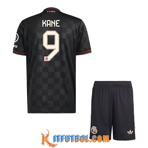 Camisetas De Futbol Bayern Munich (KANE #9) Ninos 2025/2026 Champions League