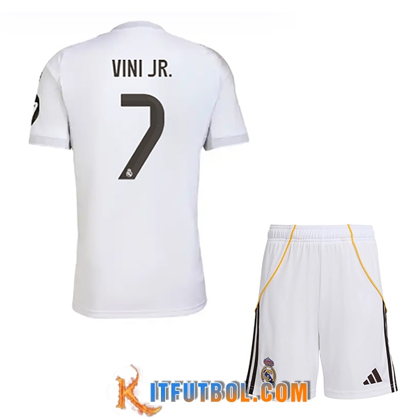 Camisetas De Futbol Real Madrid (VINI JR. #7) Ninos 2025/2026 Primera