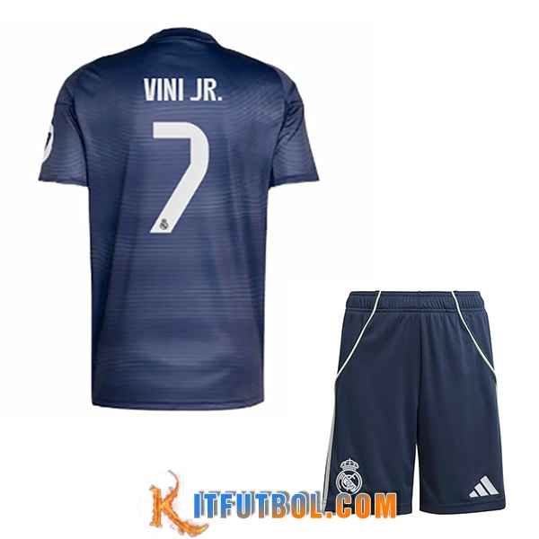 Camisetas De Futbol Real Madrid (VINI JR. #7) Ninos 2025/2026 Segunda