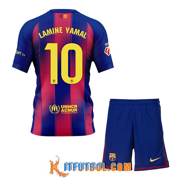 Camisetas De Futbol Barcelona (LAMINE YAMAL #10) Ninos 2025/2026 Primera
