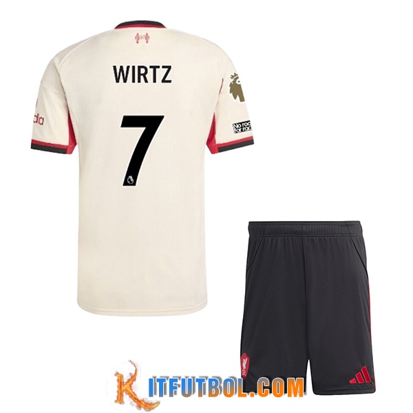 Camisetas De Futbol Liverpool (WIRTZ #7) Ninos 2025/2026 Segunda