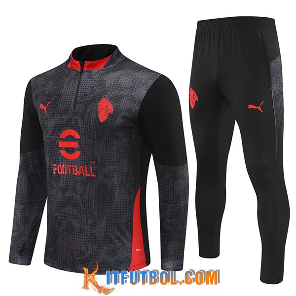 Chandal Equipos De Futbol AC Milan Gris/Negro/Rojo 2025/2026
