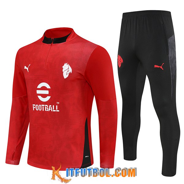 Chandal Equipos De Futbol AC Milan Rojo/Negro 2025/2026 -03