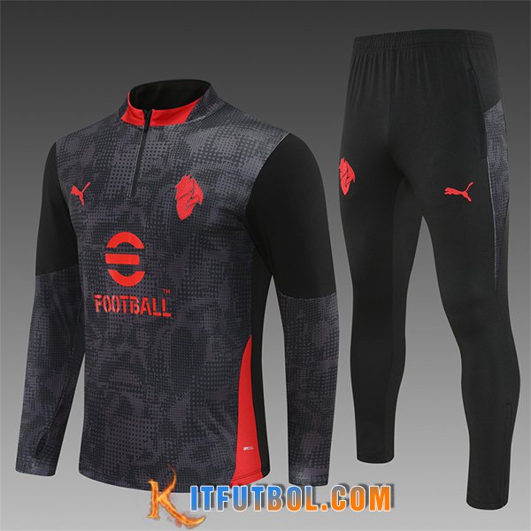 Chandal Equipos De Futbol AC Milan Ninos Gris/Negro/Rojo 2025/2026