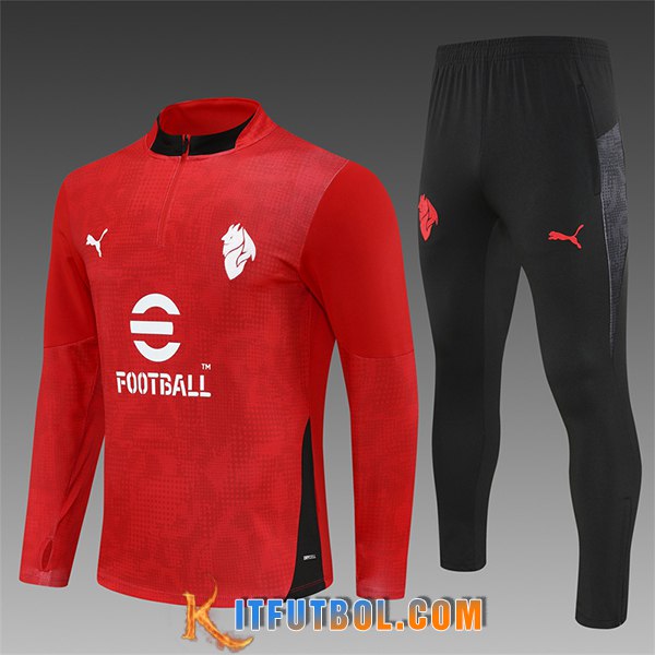 Chandal Equipos De Futbol AC Milan Ninos Rojo/Negro 2025/2026 -03
