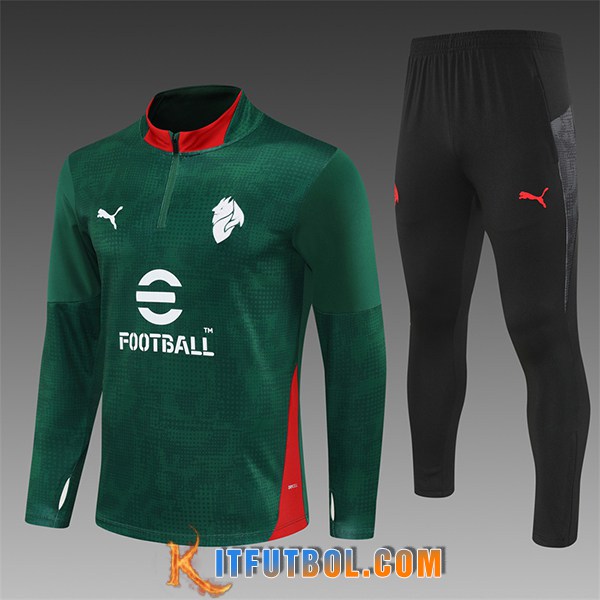 Chandal Equipos De Futbol AC Milan Ninos Verde/Rojo 2025/2026