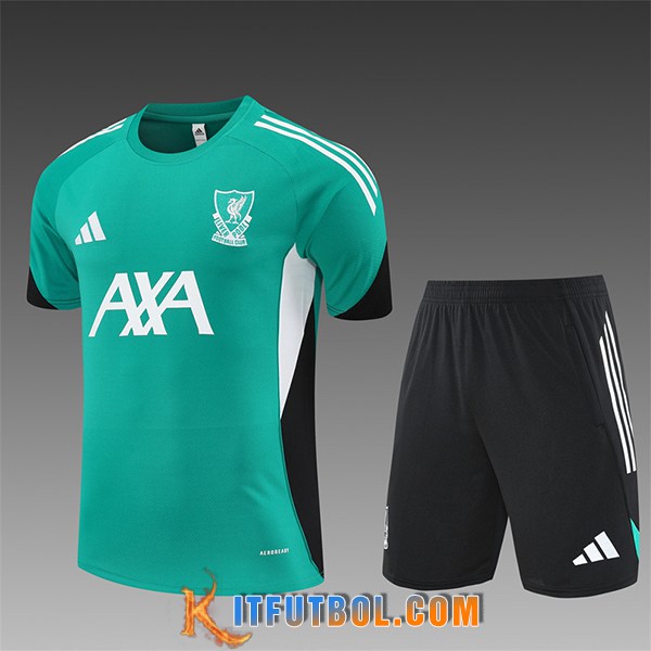 Camiseta Entrenamiento FC Liverpool Ninos Verde/Blanco/Negro 2025/2026
