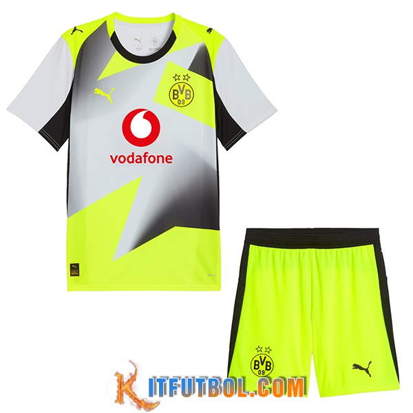 Nueva Camisetas De Futbol Dortmund Ninos Segunda 2025/2026