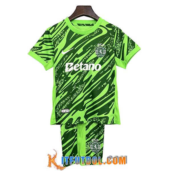 Camisetas De Futbol Sporting Ninos Portero Verde 2025/2026