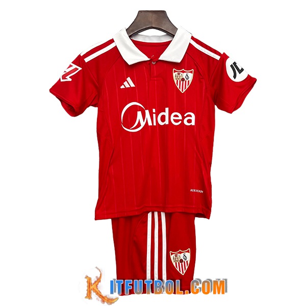 Nueva Camisetas De Futbol Sevilla FC Ninos Segunda 2025/2026