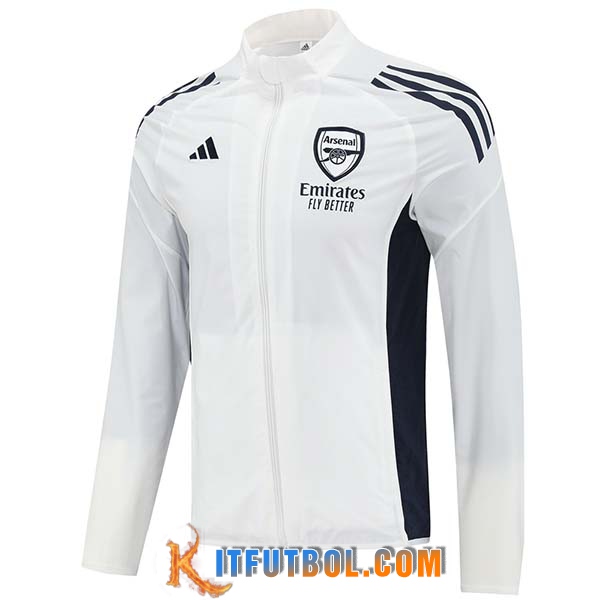 Rompevientos Arsenal Blanco/Negro 2025/2026