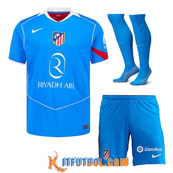 Camisetas Futbol Atletico Madrid Tercera (Cortos + Calcetines) 2025/2026
