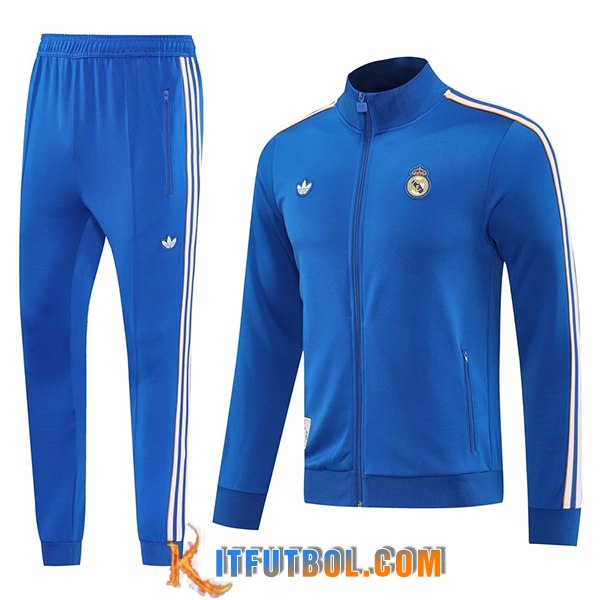 Chandal Equipos De Futbol Chaquetas Real Madrid Azul/Blanco 2025/2026 -02