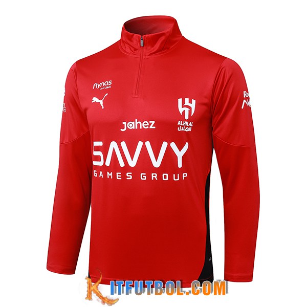 Sudadera De Entrenamiento Al-Hilal Rojo/Negro 2025/2026