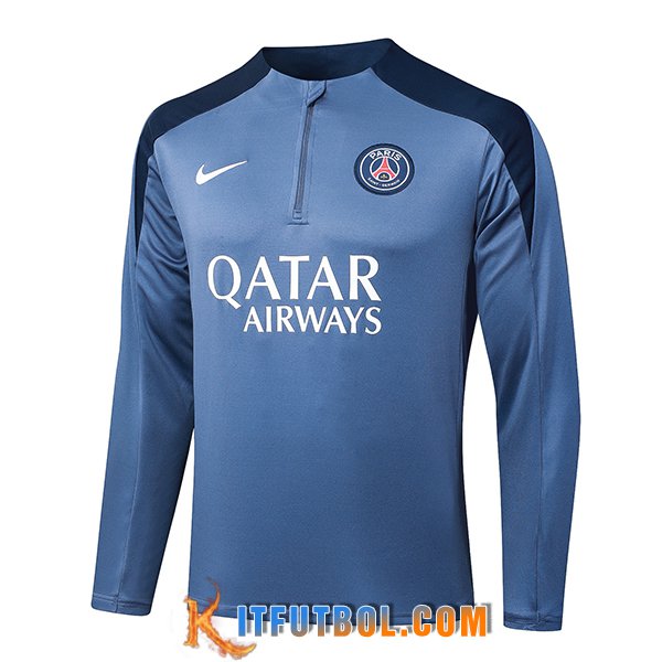 Sudadera De Entrenamiento PSG Gris/Azul 2025/2026