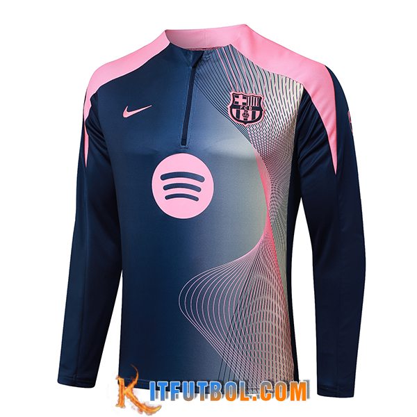 Sudadera De Entrenamiento FC Barcelona Azul/Rosa 2025/2026