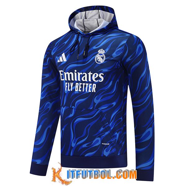 Sudadera De Entrenamiento Capucha Real Madrid Azul Oscuro 2025/2026