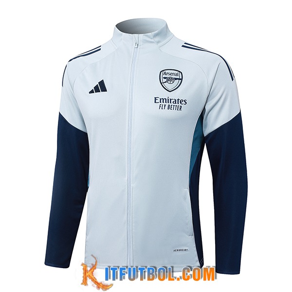 Chaquetas Futbol Arsenal Gris/Azul 2025/2026